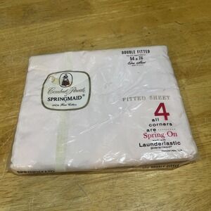 Vtg Light Pink Combed Percale Springmaid Full Double Flat Sheet 100% Cotton NOS